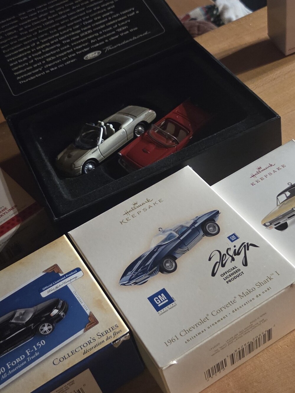 6 In Box Hallmark Keepsake Collection. Nova, Corvette, Fairlane, Thunderbird...